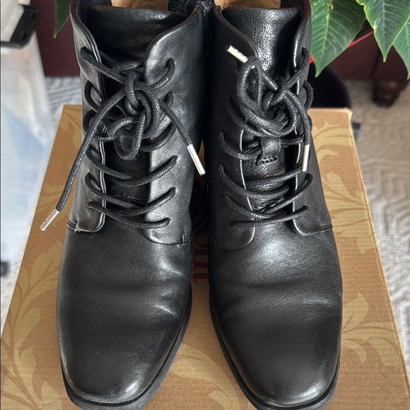 Black Leather Ankle Boots - Picture 4 of 5